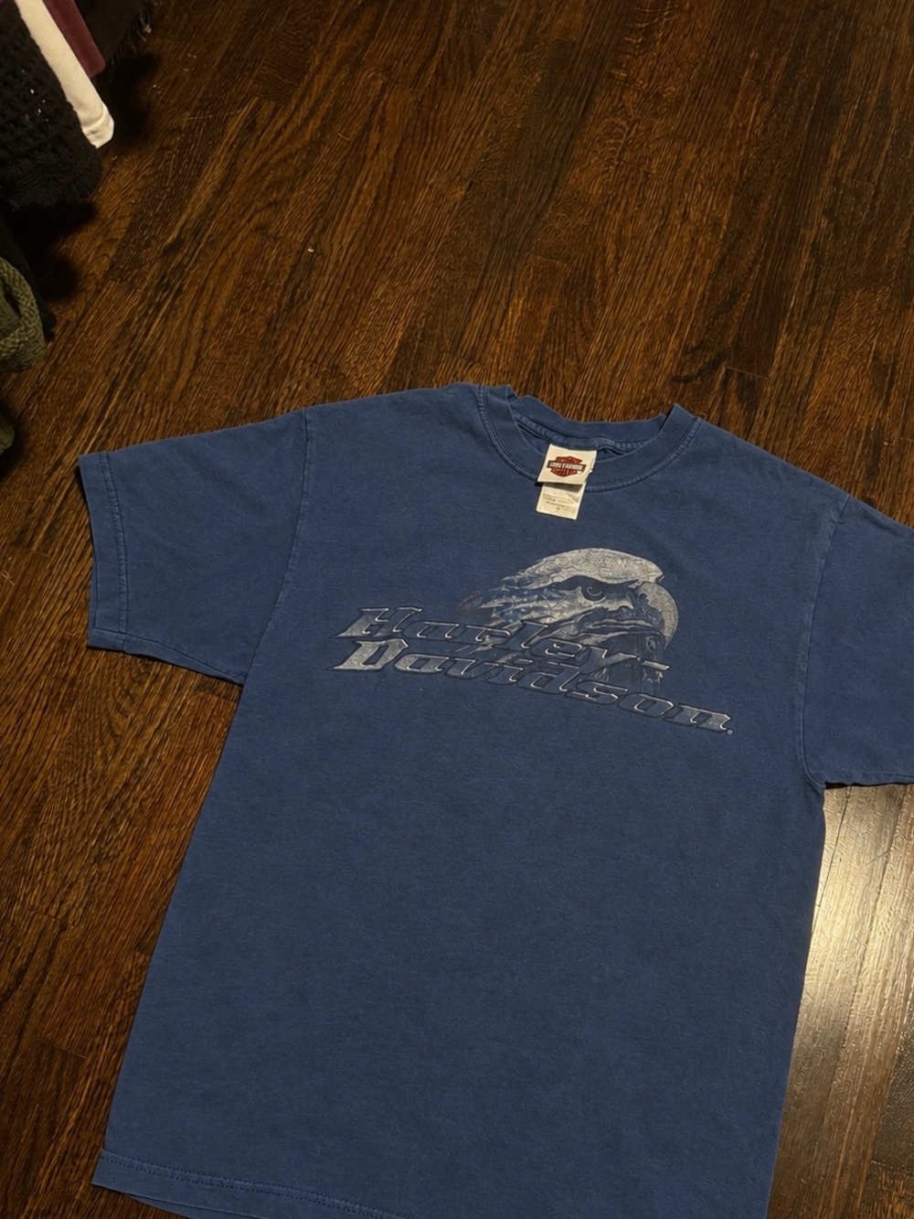 Harley-Davidson Blue Short-Sleeve Eagle Graphic Tee